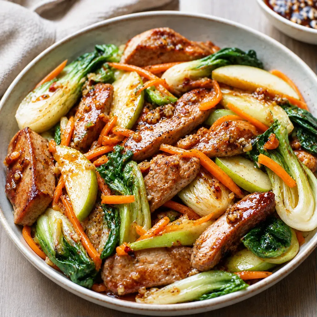 Bok choy porc teriyaki