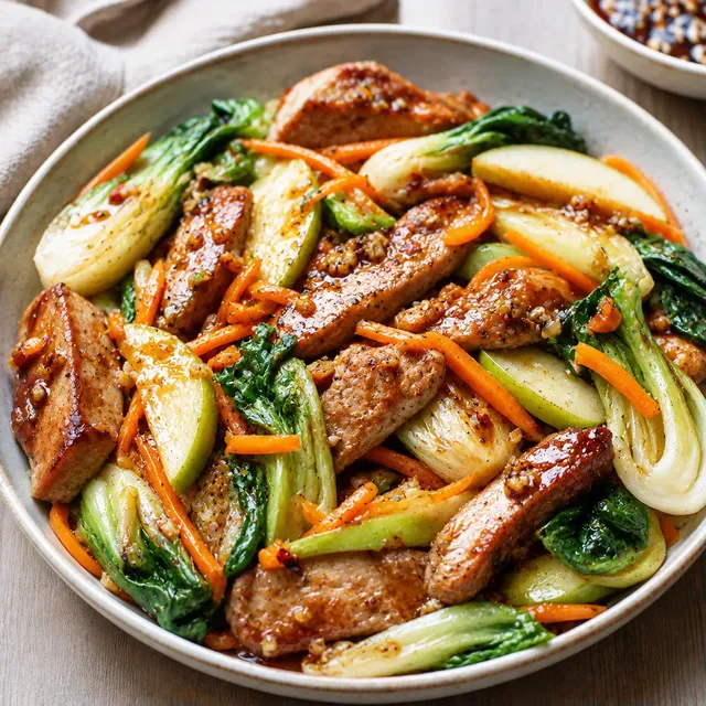 Bok choy porc teriyaki