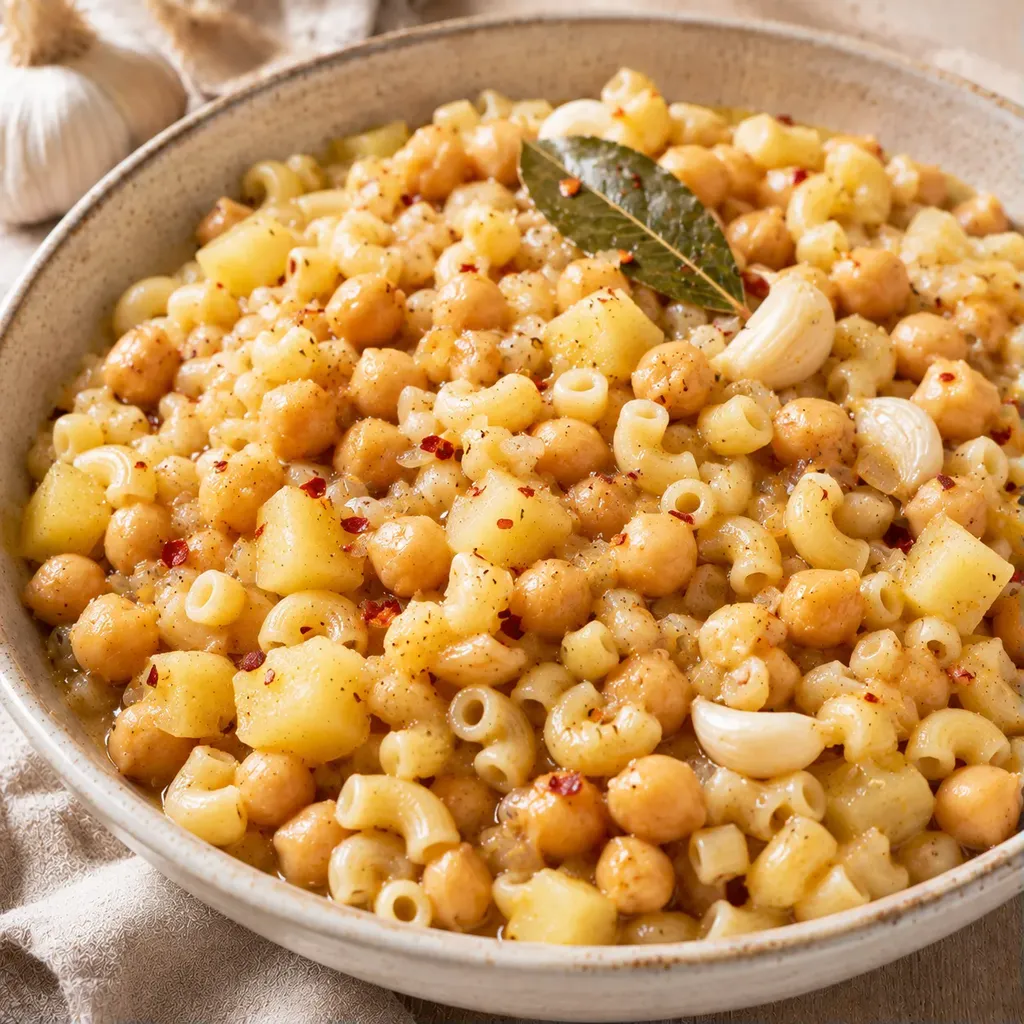 Pois chiches et pâtes