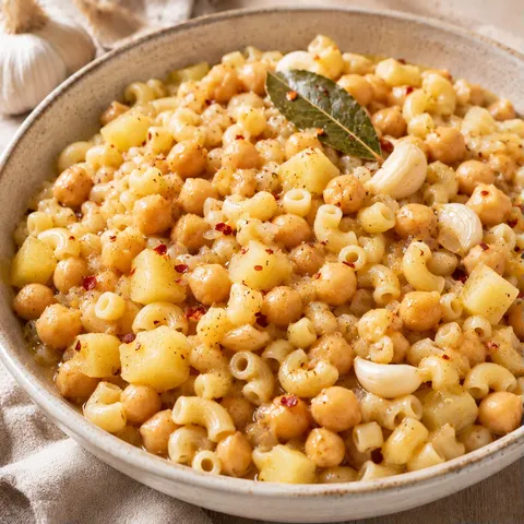 Pois chiches et pâtes
