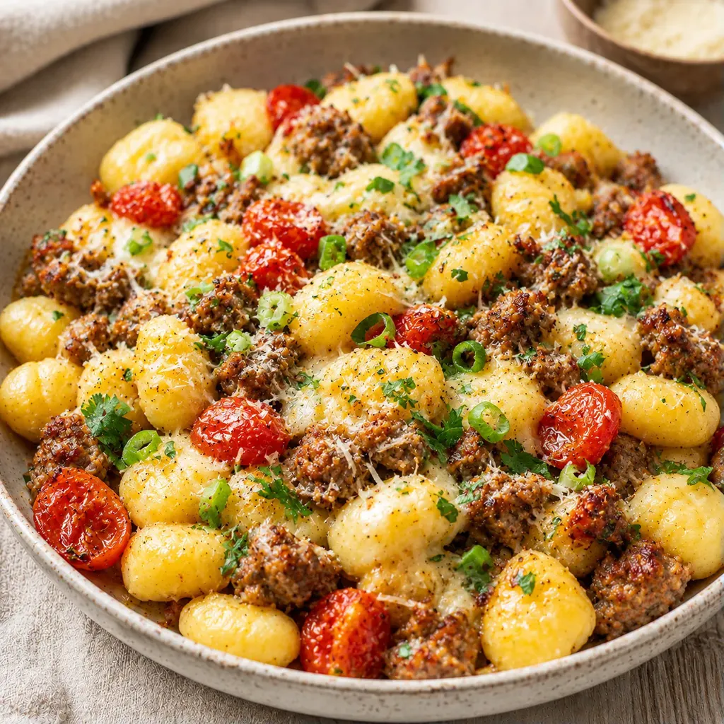 Gnocchis fromage et saucisse
