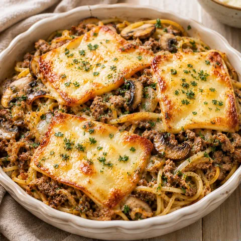 Gratin veau champignons