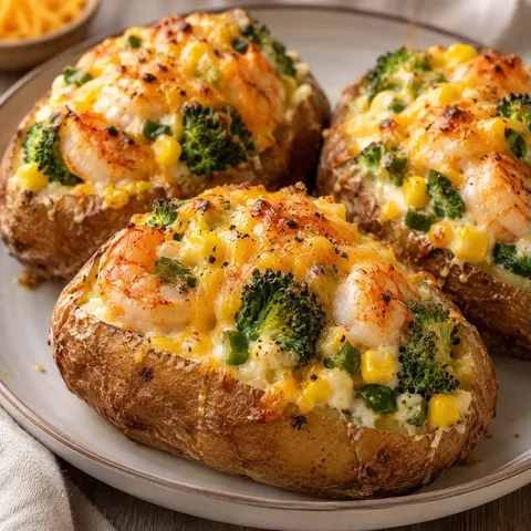 Brocoli crevettes et maïs