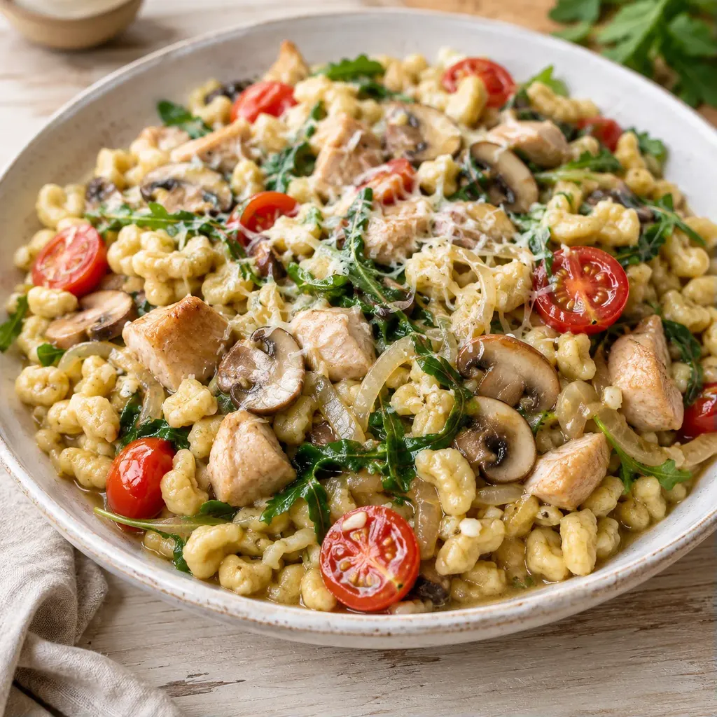 Poulet roquette parmesan
