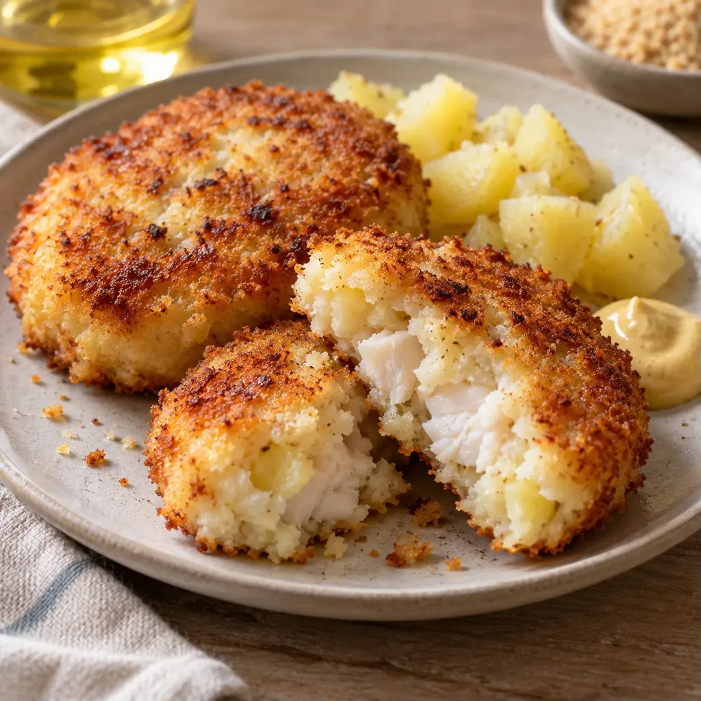 Aiglefin et pommes croquants