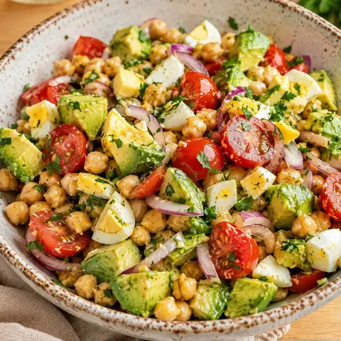 Avocat œuf pois frais
