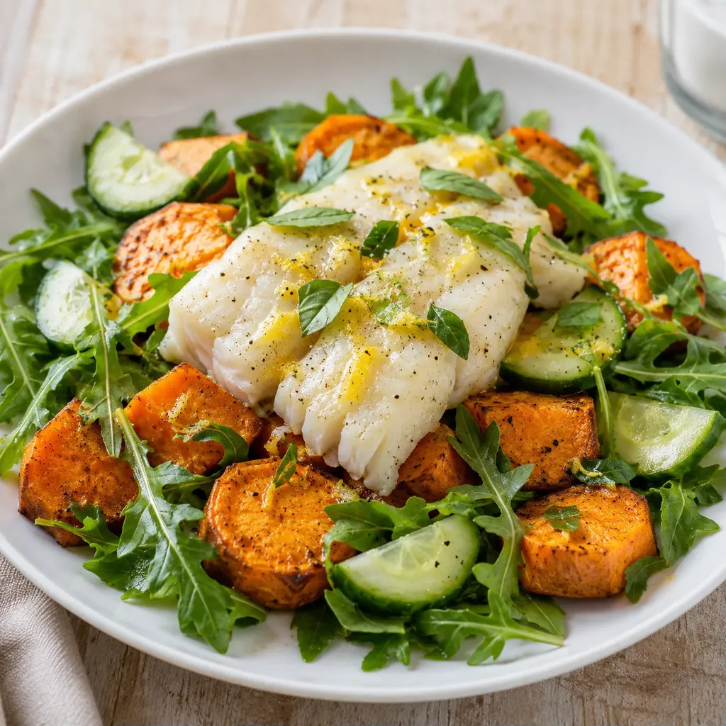Poisson patate douce basilic