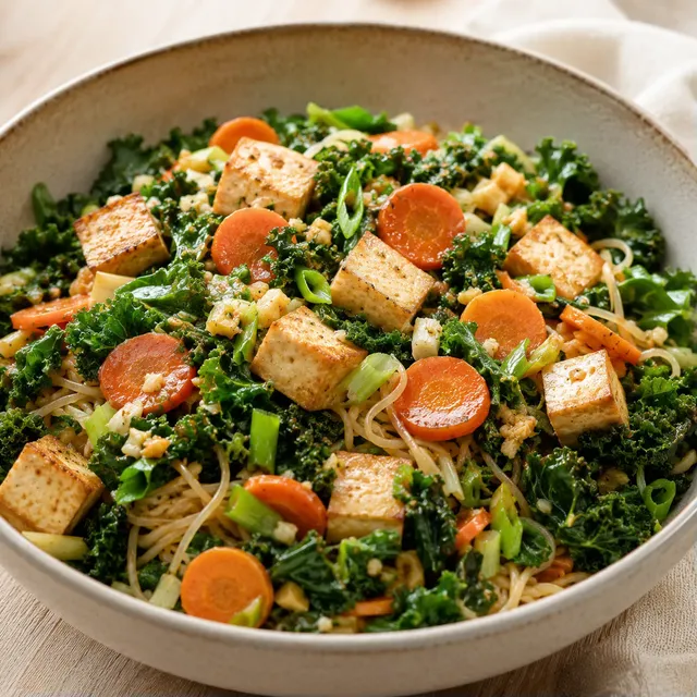 Tofu et kale simple