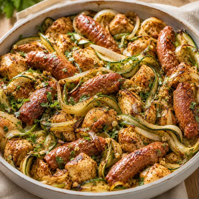 Poulet merguez au four