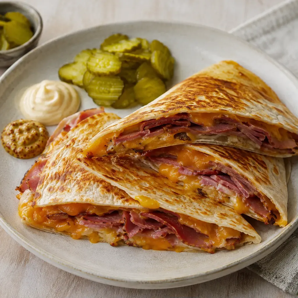Viande cheddar tortillas