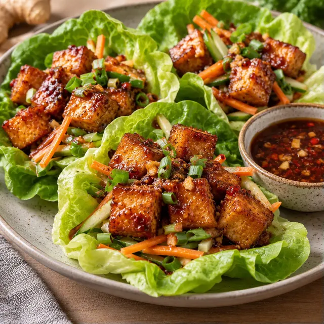 Tofu croustillant laitue