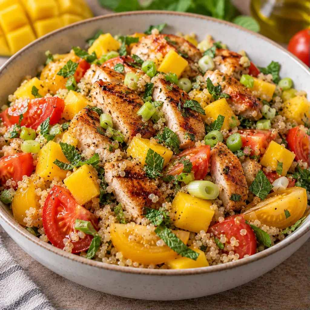 Mangue quinoa poulet grillé