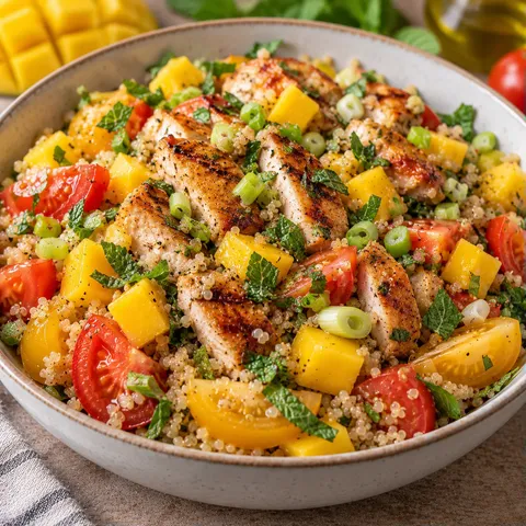 Mangue quinoa poulet grillé