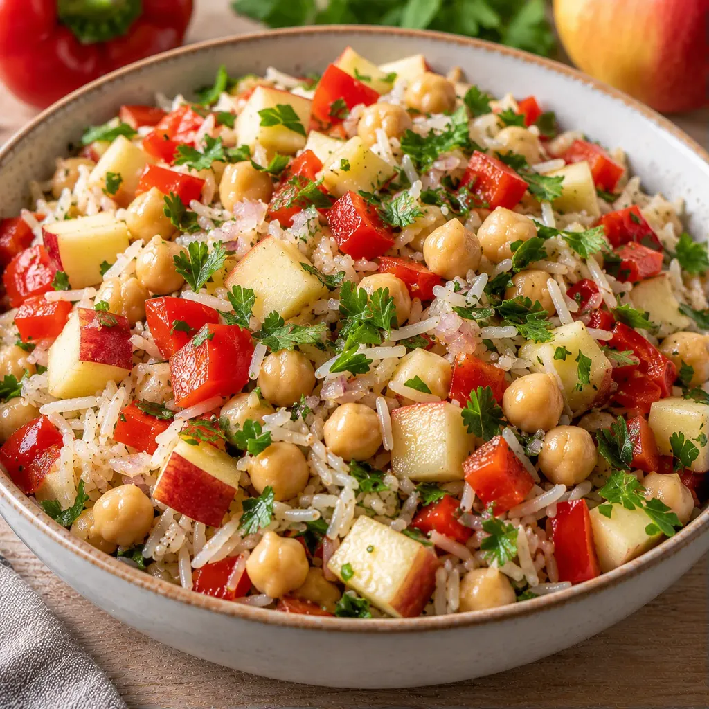 Riz pommes poivron