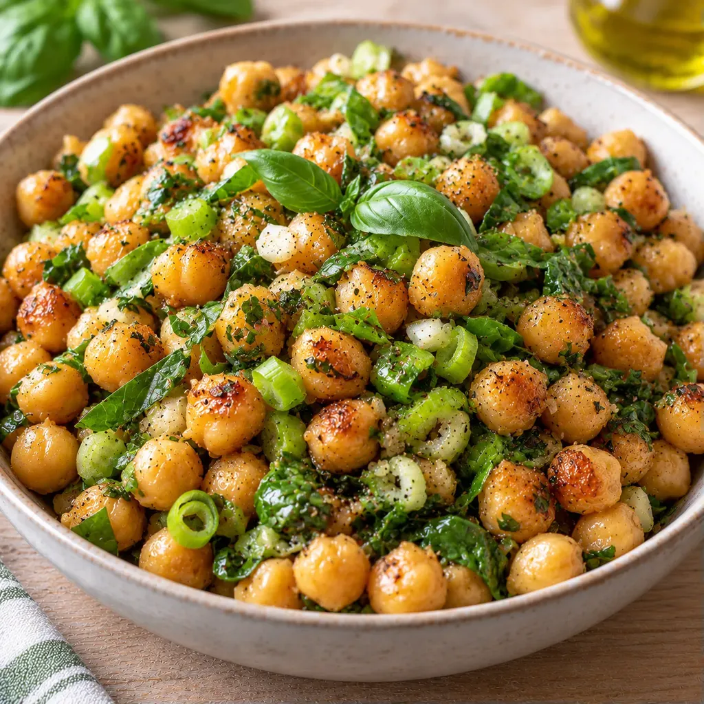 Pois chiches verts basilic