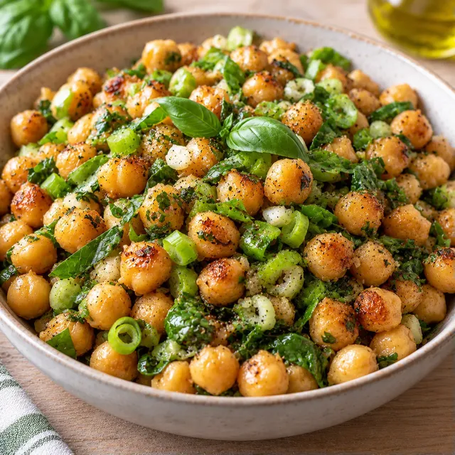 Pois chiches verts basilic