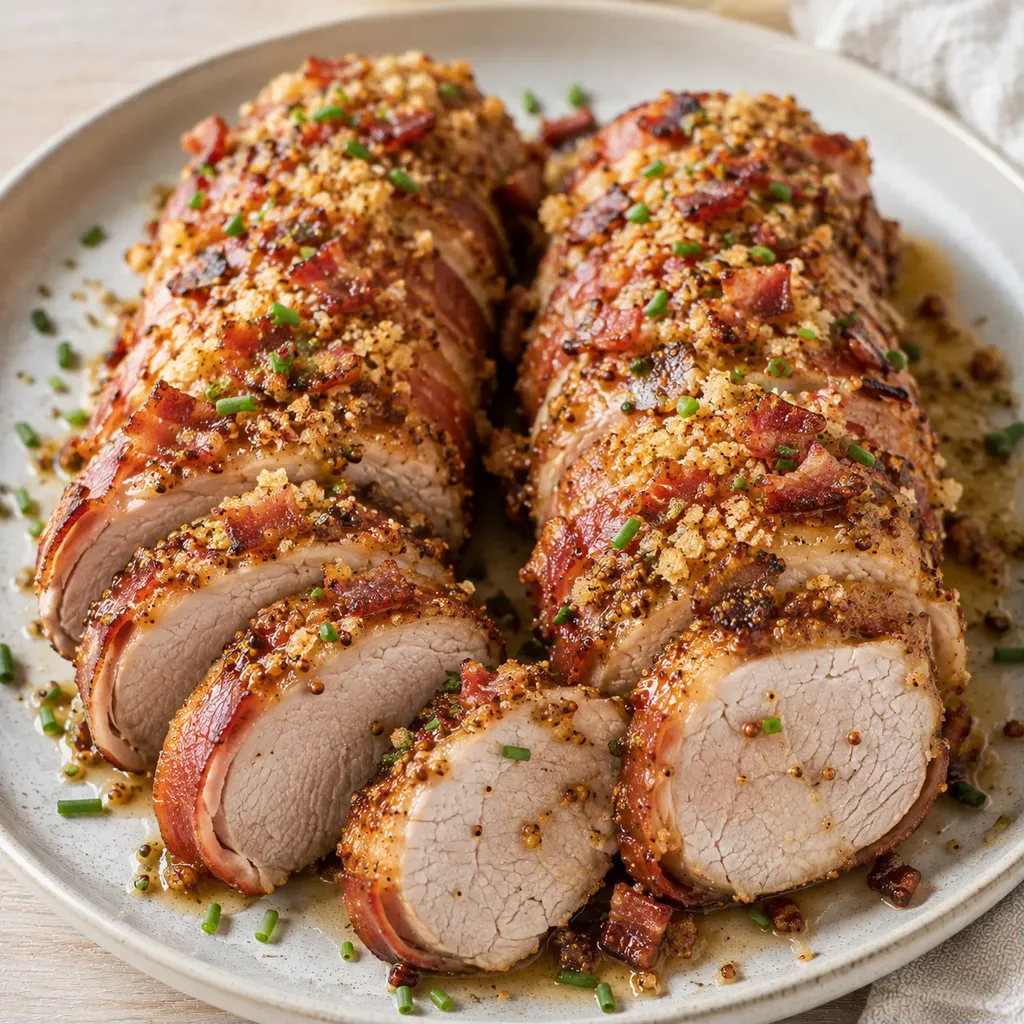 porc bacon moutarde miel