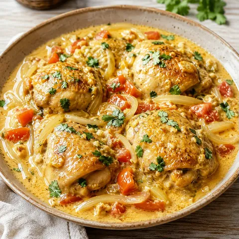 Poulet au lait coco épicé