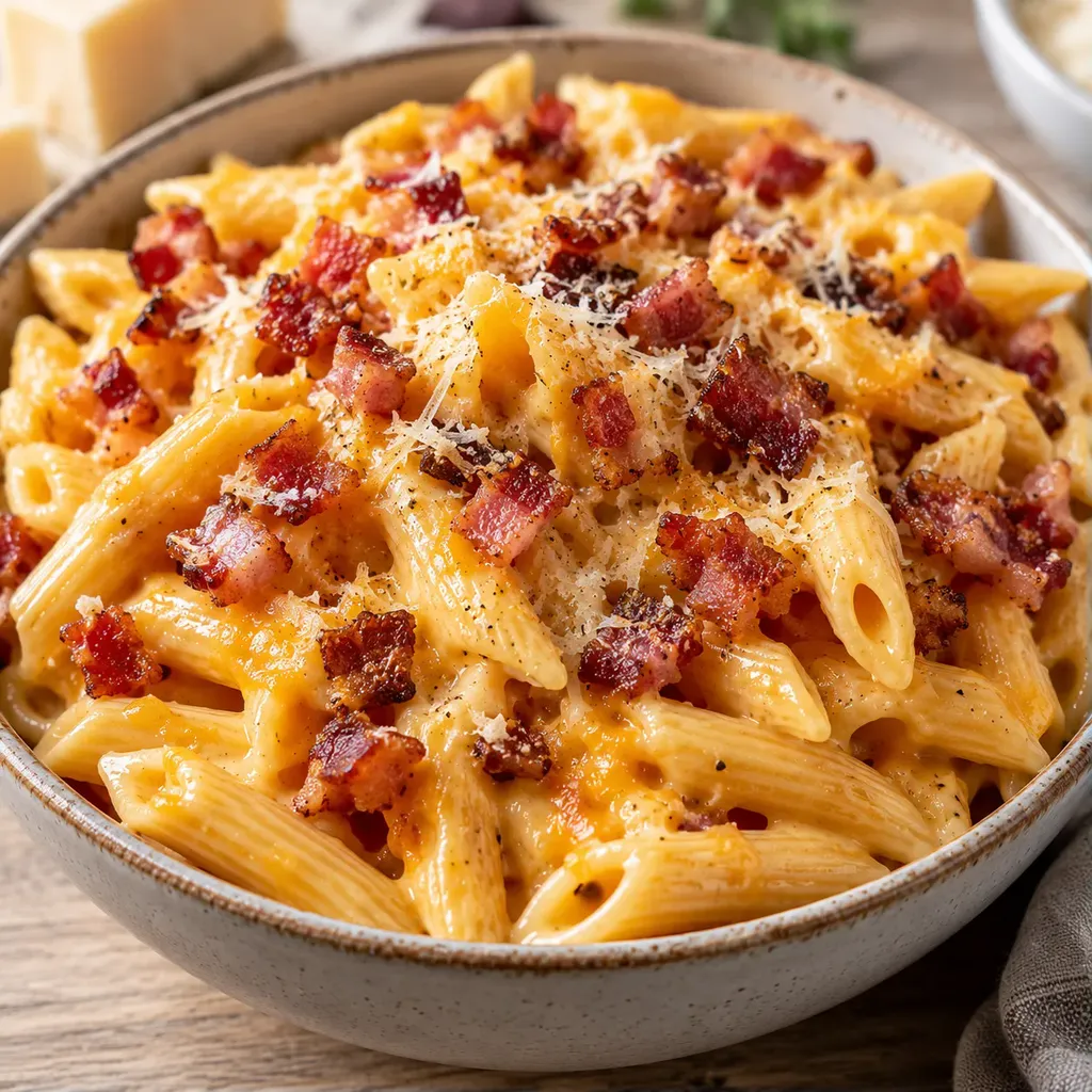 Fromage pancetta macaroni vodka