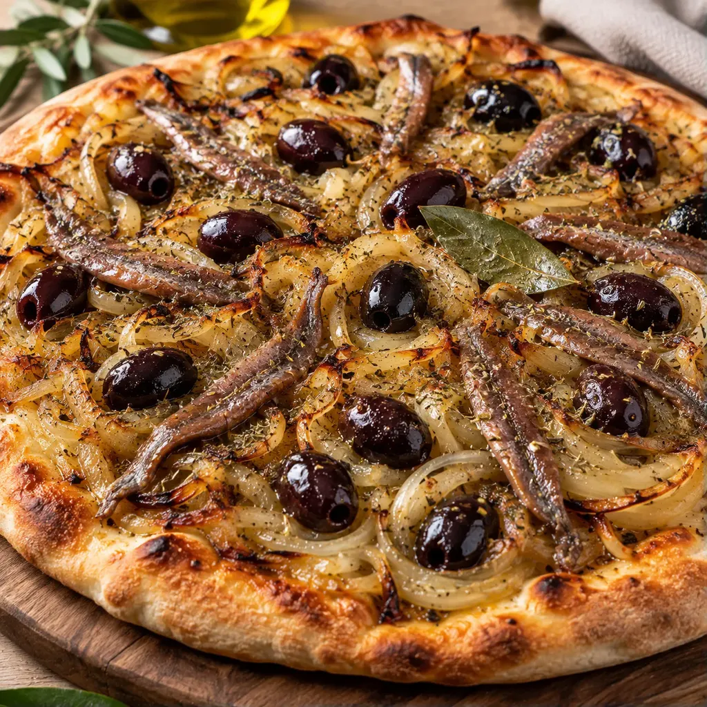 Pizza Oignons Anchois Olives