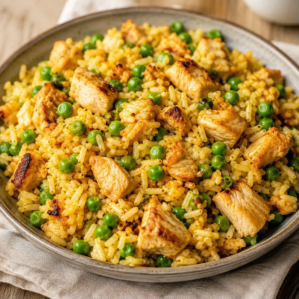 Poulet riz frit
