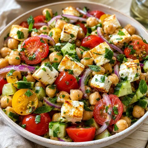 Pois Chiches Feta Herbes
