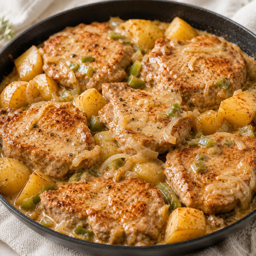 Porc en sauce crémeuse