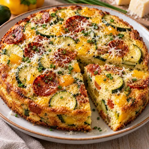 Courgettes chorizo parmesan