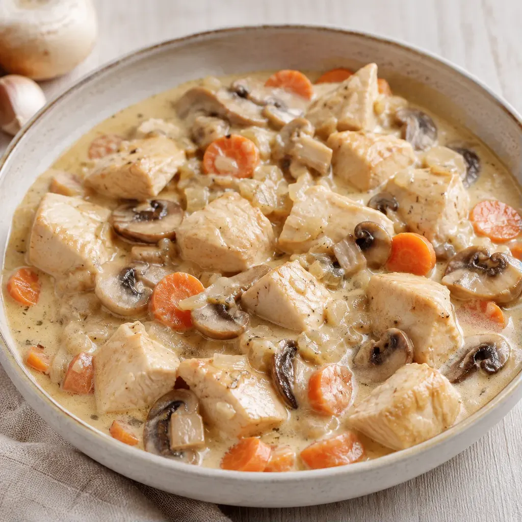 Poulet aux Champignons Crémeux
