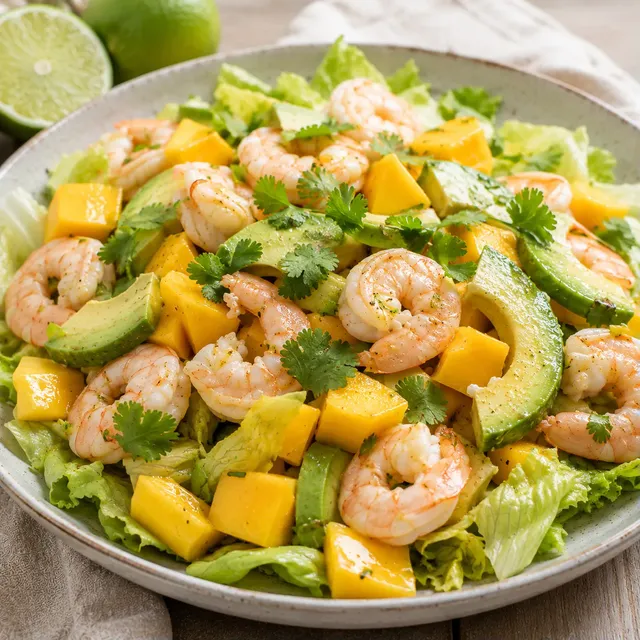 Mangue avocat crevettes