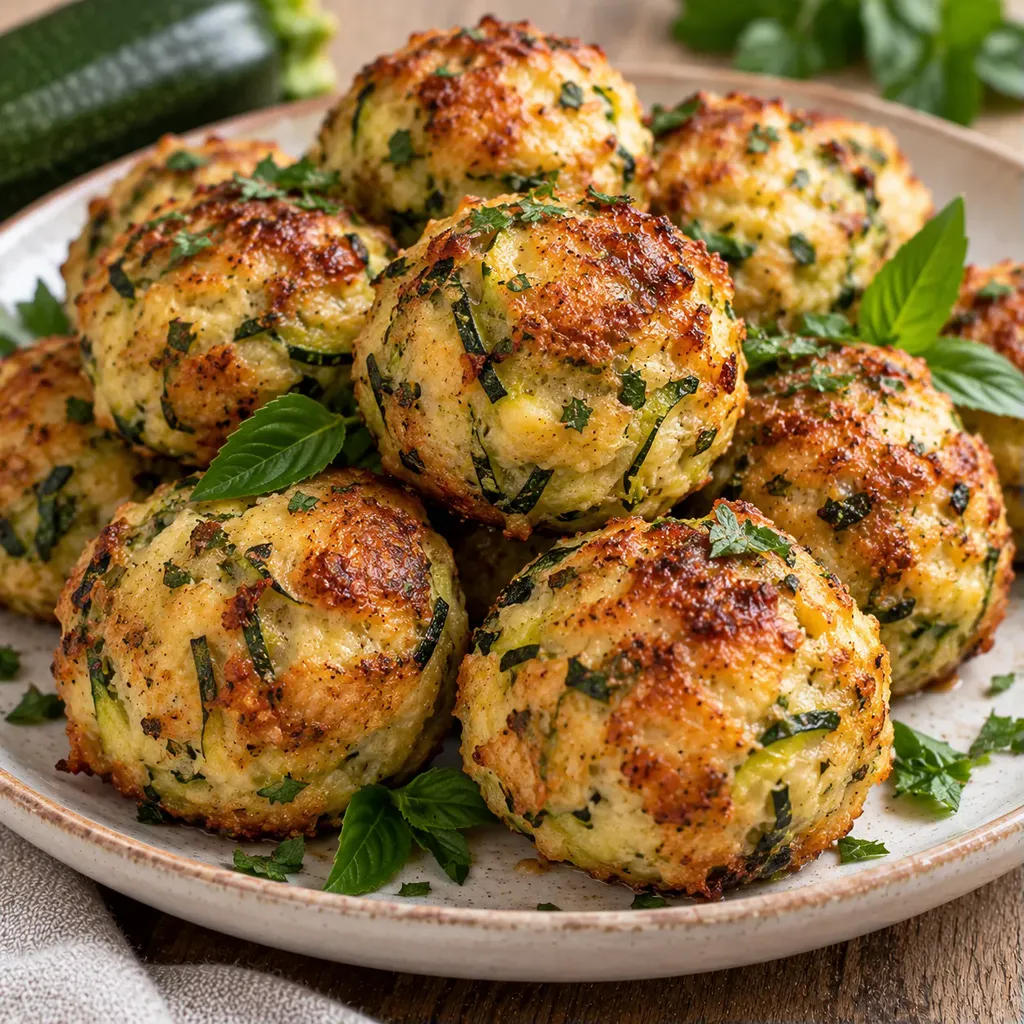 Courgettes boulettes au four