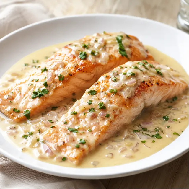 Saumon sauce crémeuse