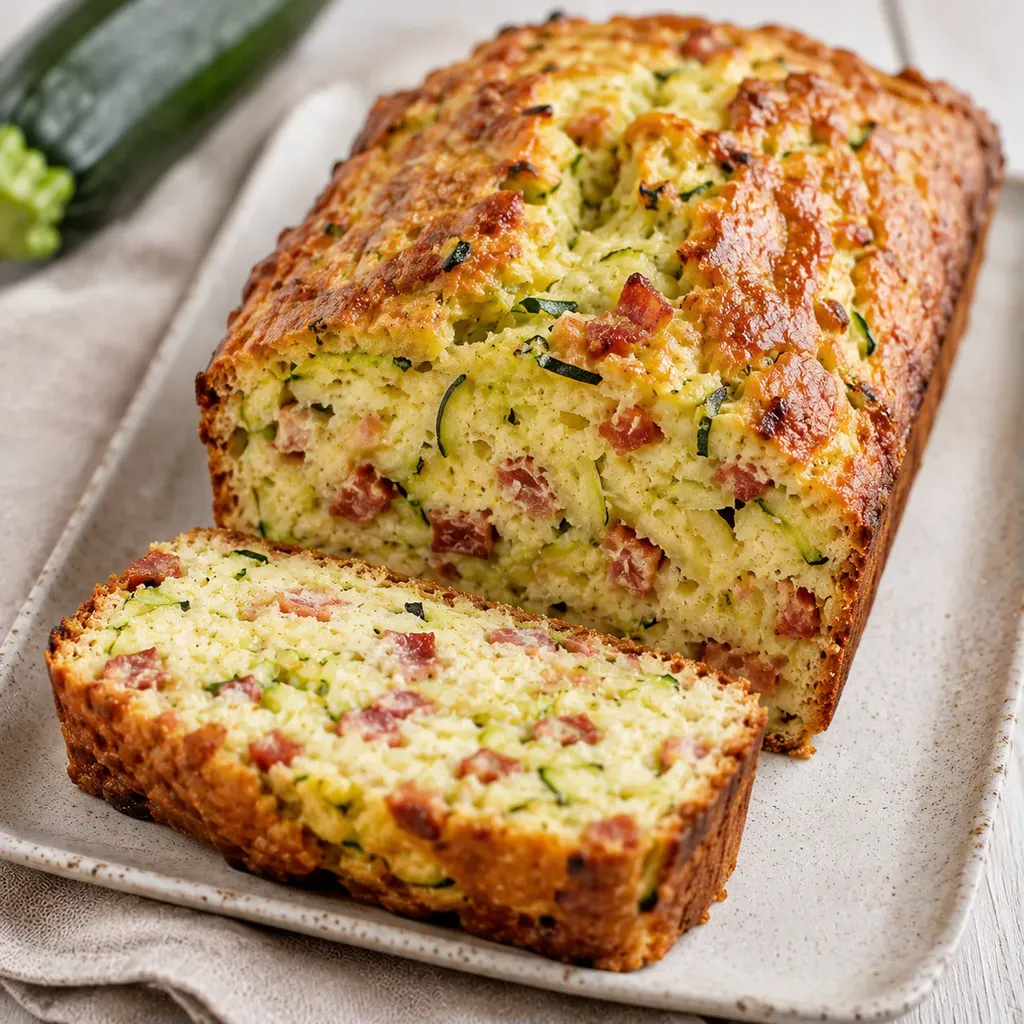 moelleux courgette lardons