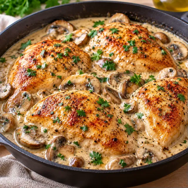 Poulet doré savoureux