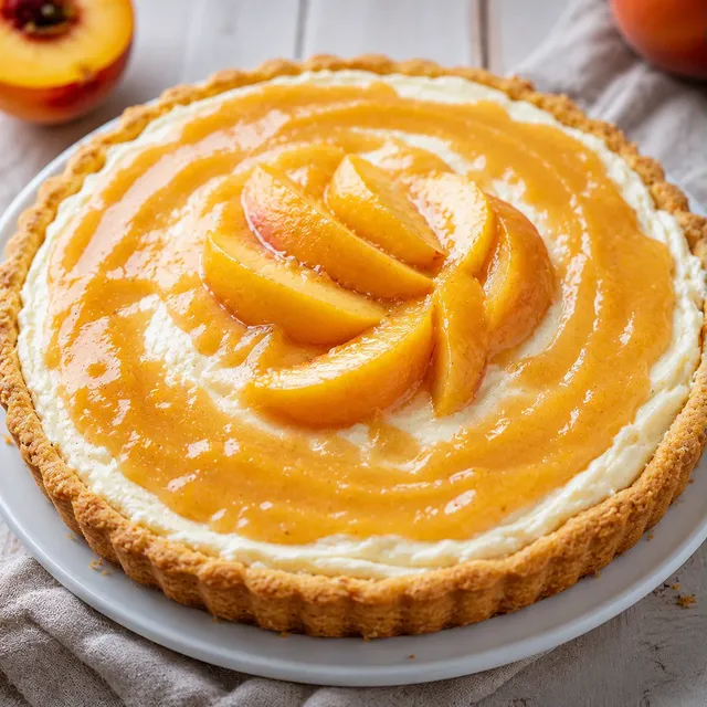 Pêche mascarpone vanille