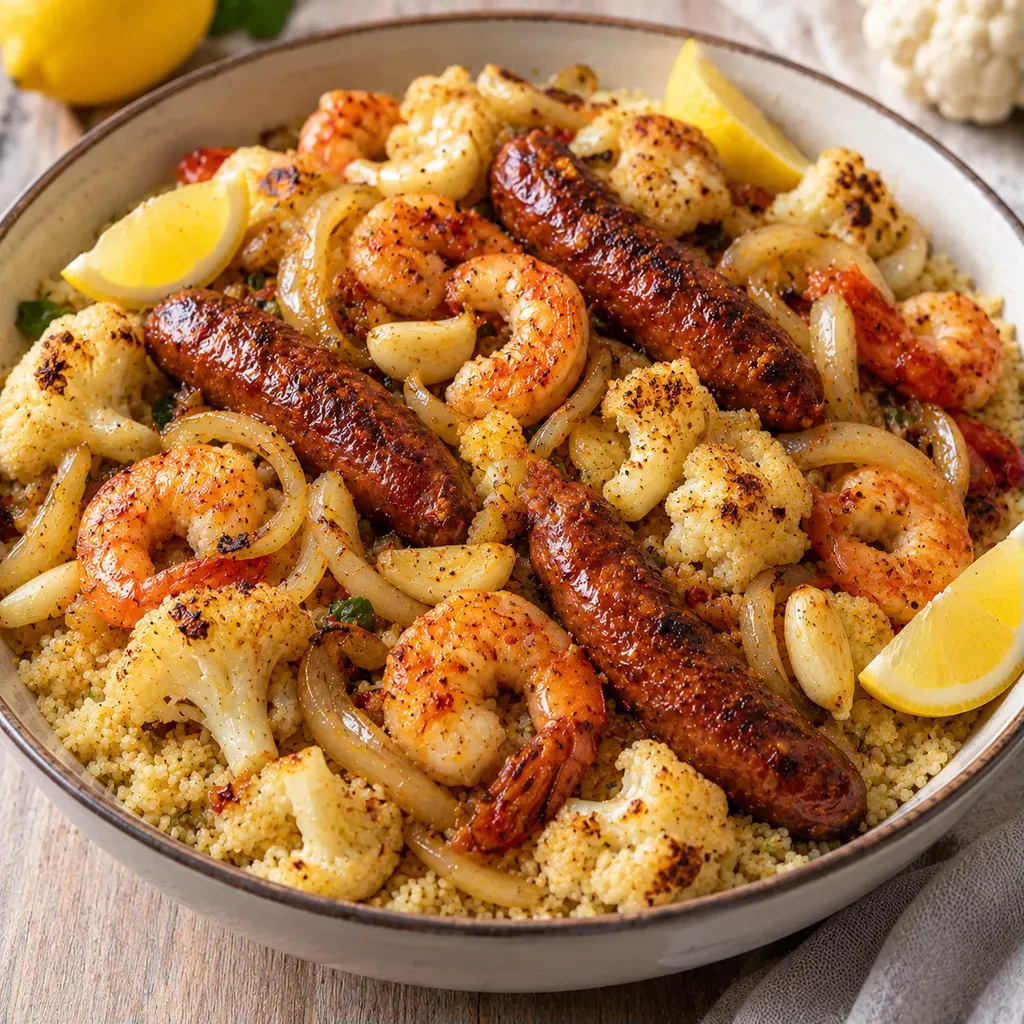 Crevettes aux merguez parfumées
