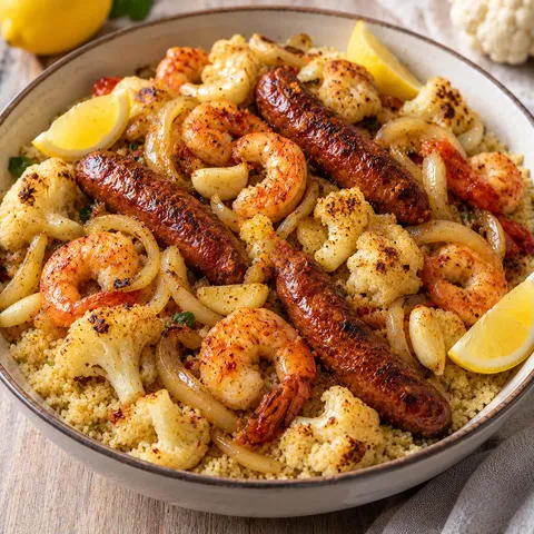 Crevettes aux merguez parfumées