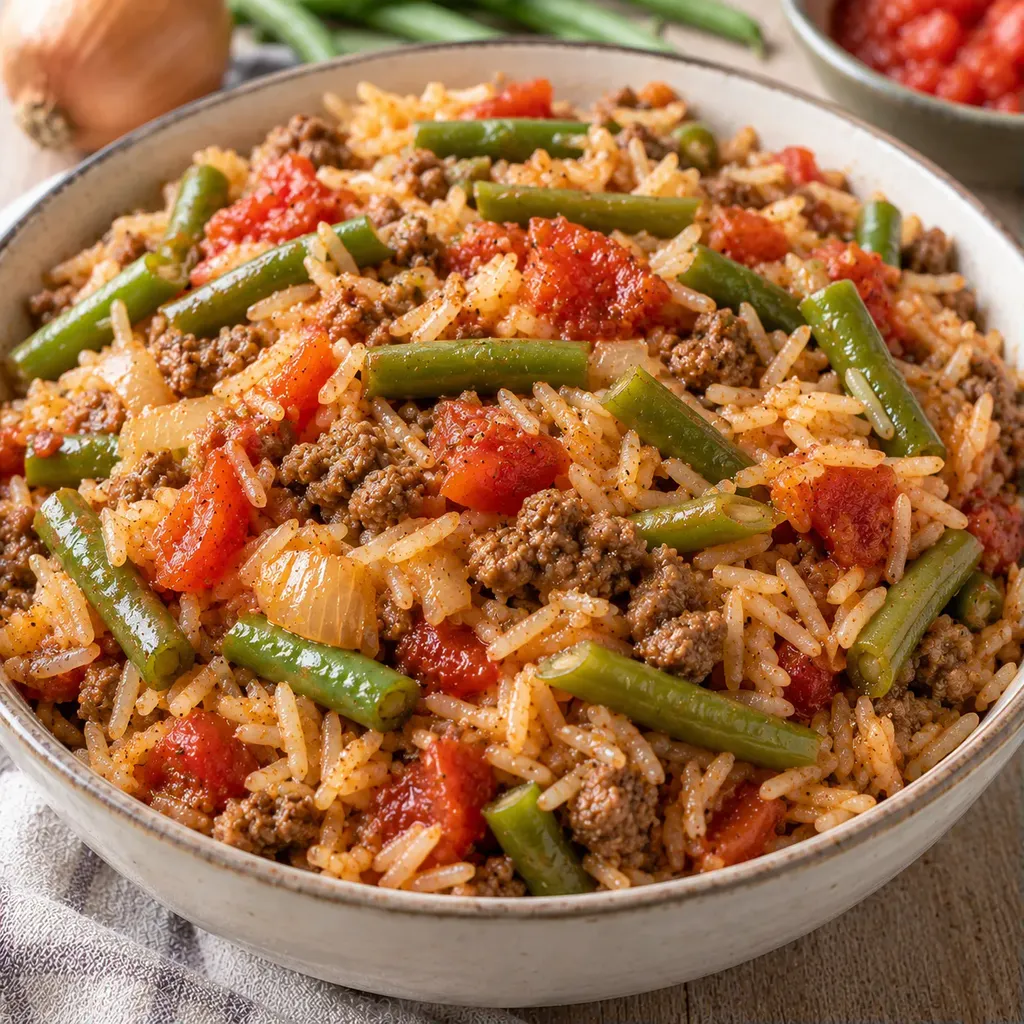 Riz tomates et boeuf