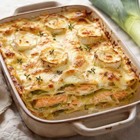 Lasagnes au saumon & légumes