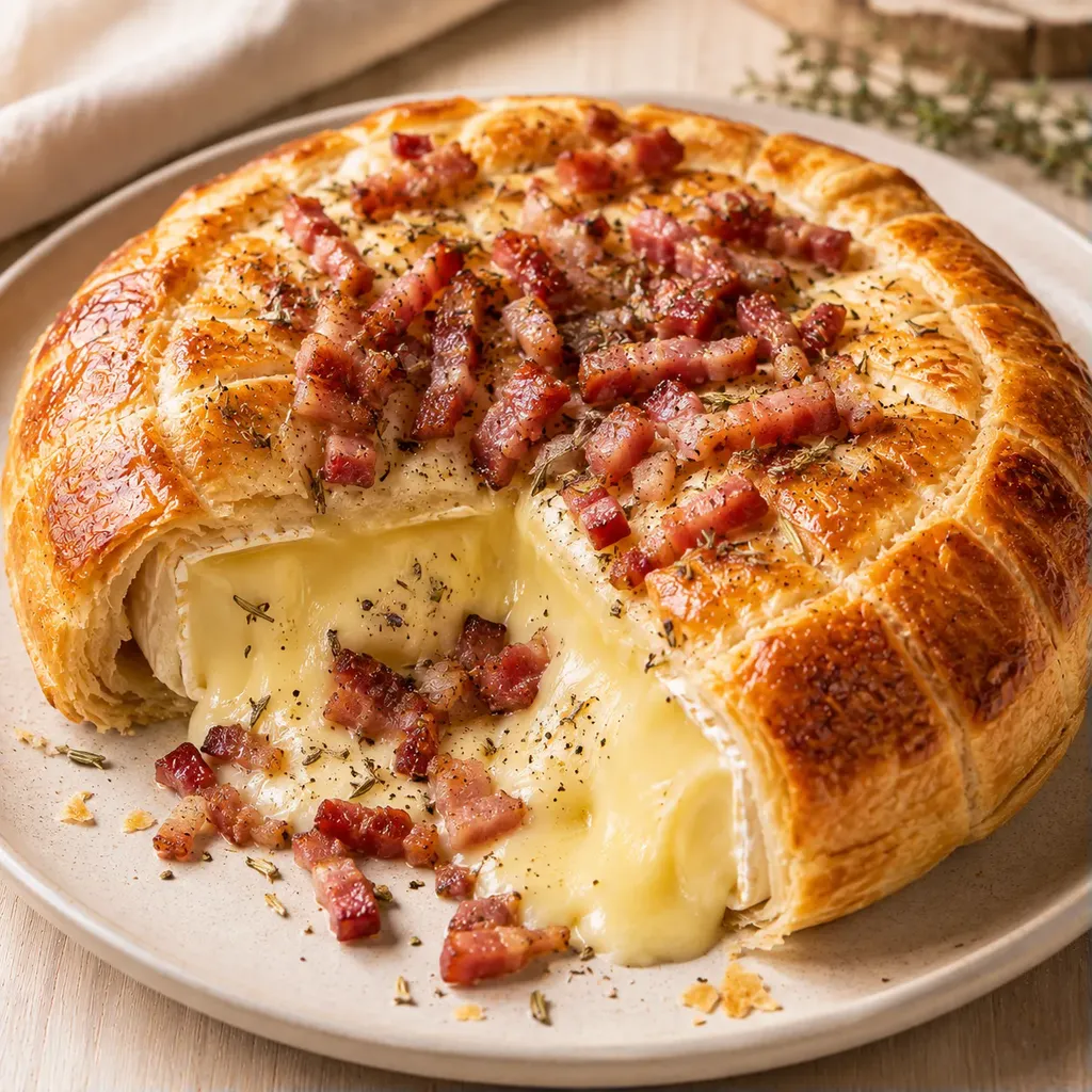 Camembert et lardons