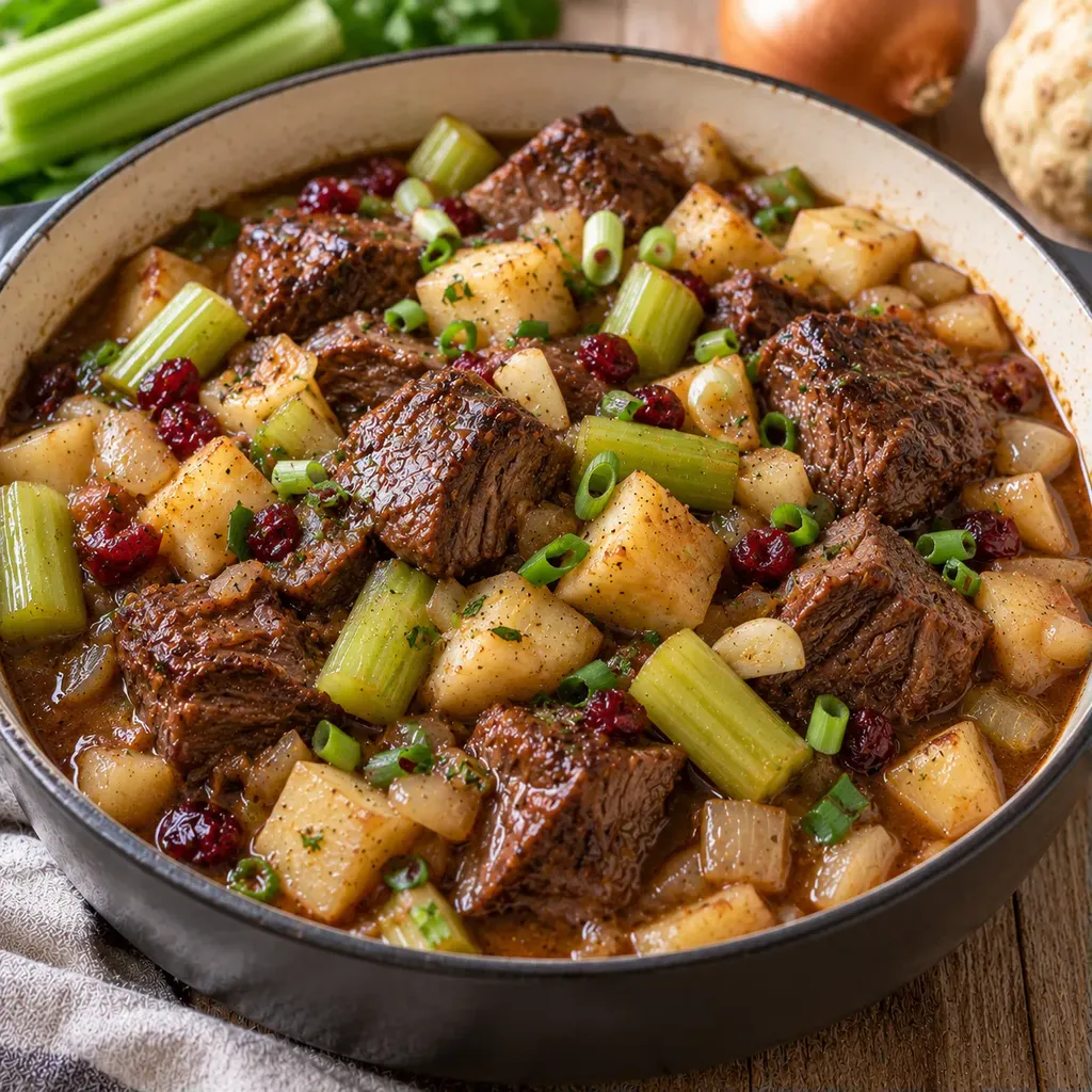 Boeuf braisé deux céleris