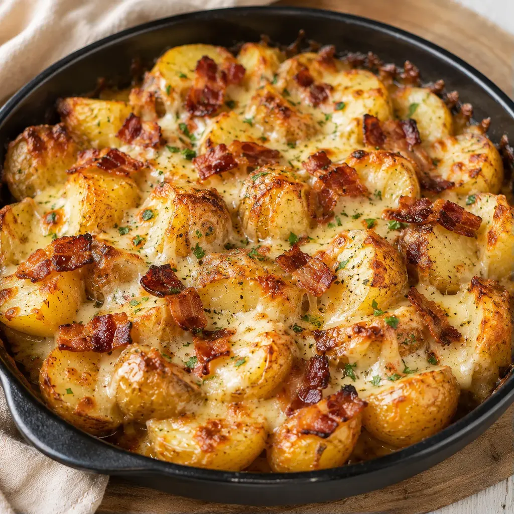 Bacon fromage ail pommes