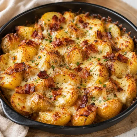 Bacon fromage ail pommes