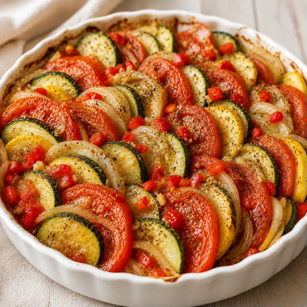 Courgettes tomates savoureuses