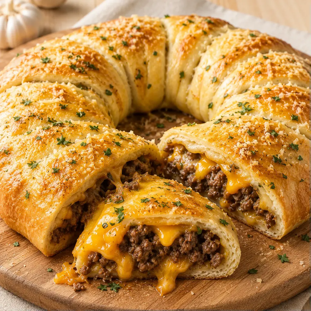 Cheeseburger parmesan ail
