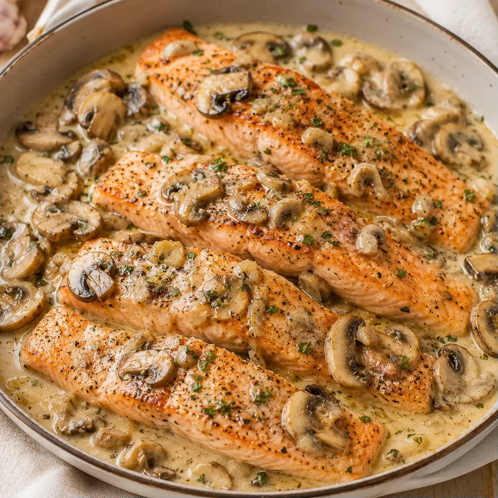 Saumon Ail et Champignons
