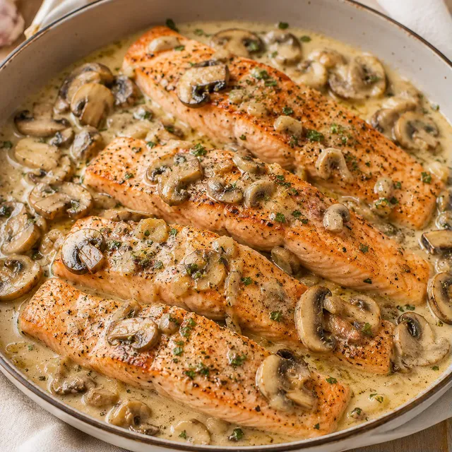 Saumon Ail et Champignons