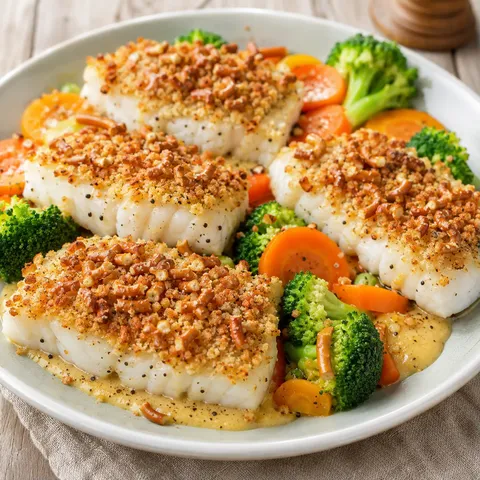 Poisson croûte bretzels