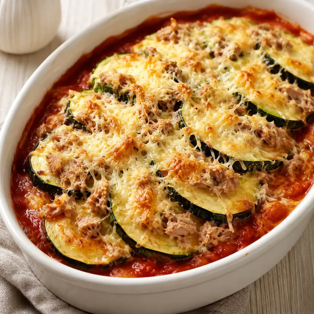 Courgettes thon fromage