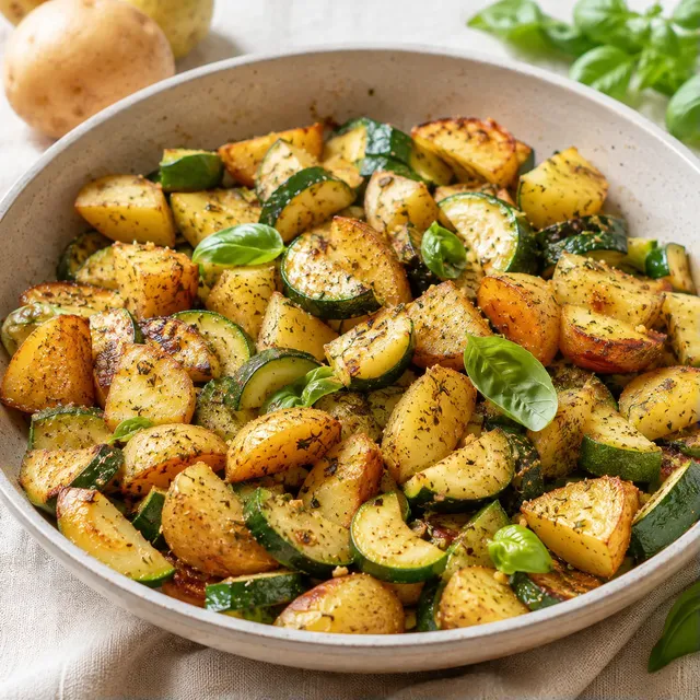 Pommes terre et légumes sautés
